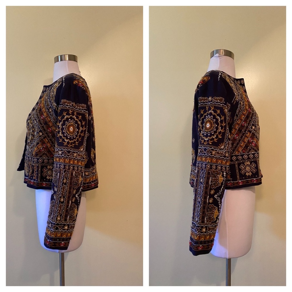 Zara Beaded Embroidered Jacket - Picture 7 of 13